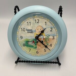 Humpty Dumpty‎ Wall Clock Baby Blue Nursery Room Decoration Ingraham Not Working
